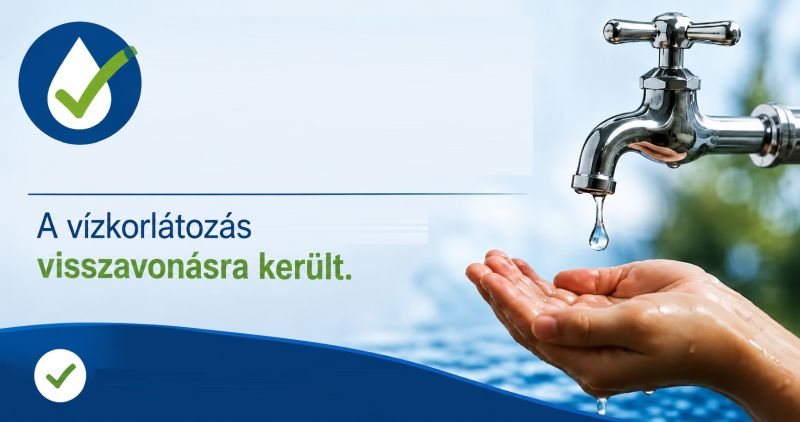 I. fokú vízkorlázotás elrendelésének visszavonása